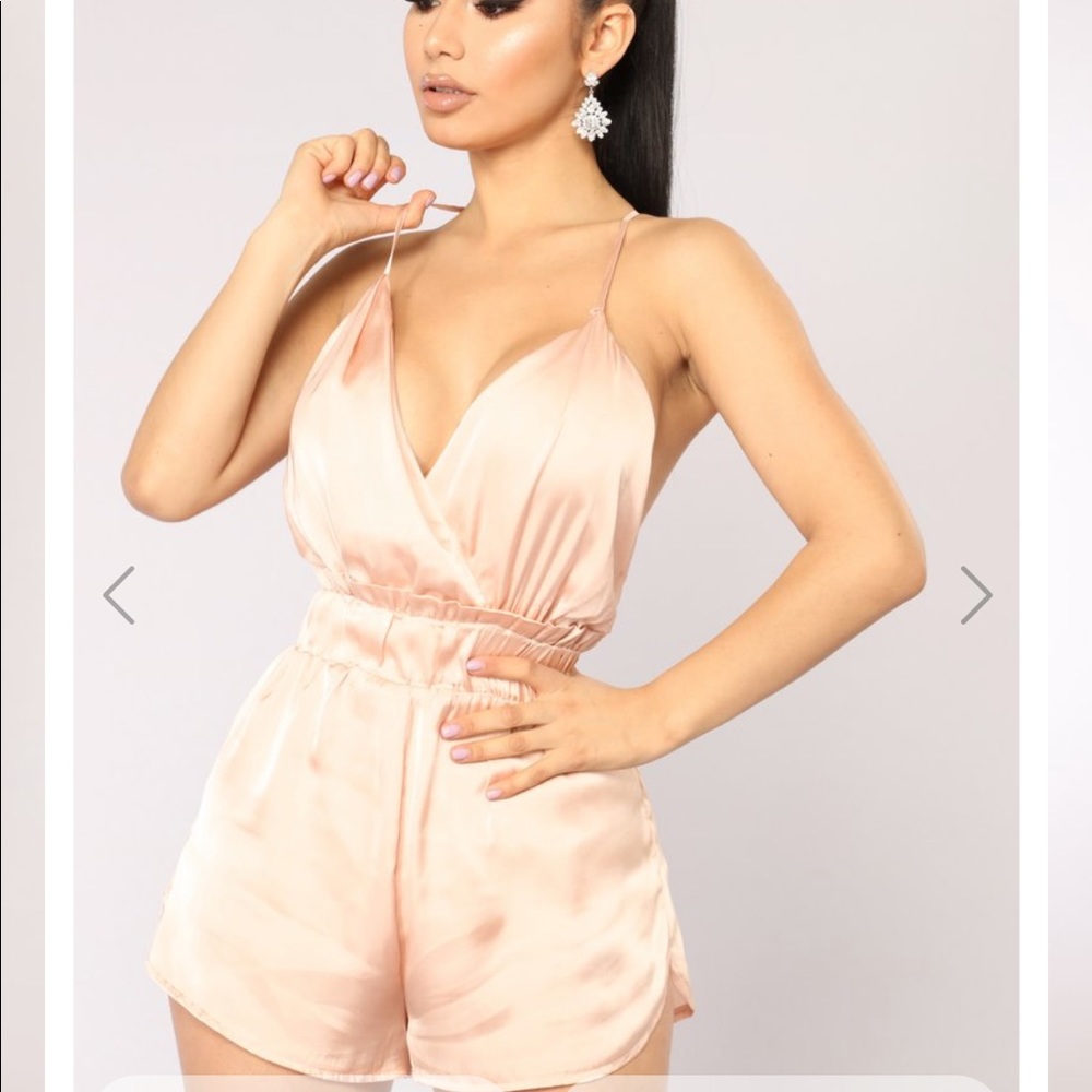 Pink fashion nova romper